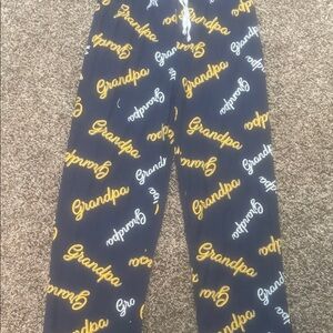 MAD Engine Grandpa Print Lounge Pants - Yellow and White on Black